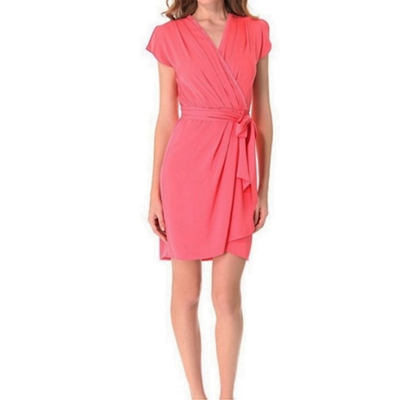 Diane Von Furstenberg NWT Mateo Pink Nectar Silk Dress **Size 6** 🌸🌸 - Picture 2 of 8